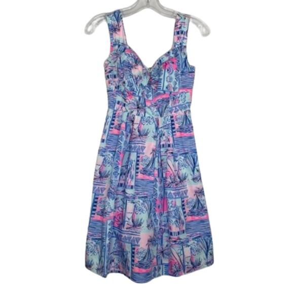 Lilly Pulitzer Dresses & Skirts - Lily Pulitzer Cyndi Whisper Blue Yeah Buoy mini dress size 00